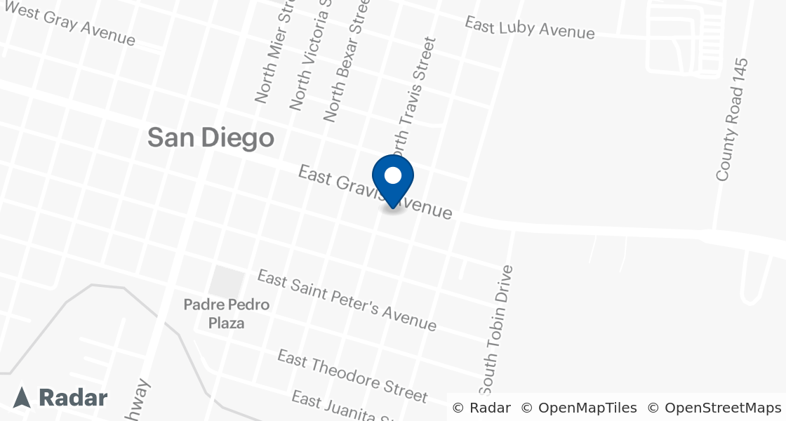 Map of Dairy Queen Location:: 604 E Gravis St, San Diego, TX, 78384-2710